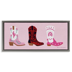 Stupell Industries Various Cowgirl Boots Floating Frame Canvas Art - 1 of 4