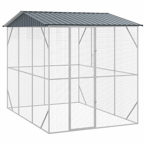 vidaXL Bird Cage Anthracite 215 x 208 x 247 cm Galvanized Steel - 1 of 4