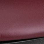 walnut top/burgundy vinyl seat