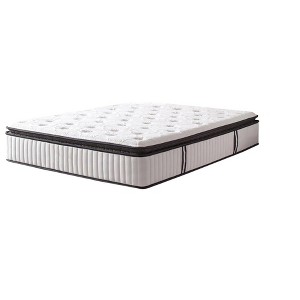 Itopfox Queen Mattress, Pillow Top Gel Memory Foam Hybrid with Luxury 7 Layers, Zone Pocket Coils for Back Pain Relief, Medium Firm Feel - 1 of 4