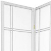 7 ft. Tall Double Cross Shoji Screen - White (4 Panels): Oriental Furniture, Hardwood Frame, Metal Hardware - 2 of 3