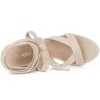 Allegra K Women's Open Toe Front Crisscross Chunky Heel Lace Ups Sandals - 4 of 4
