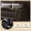 Kumasinova 3-in-1 Convertible Faux Leather Chesterfield Sofa, King Pull-Out  Sleeper Sofa Bed, Retro Couch with Rivet Trim & Rolled Arm, Steel Frame - 4 of 4