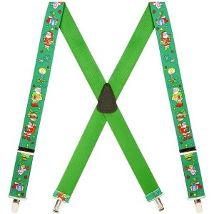 Suspender Store Men’s 1.5" Santa Christmas Clip Suspenders - 1 of 4