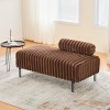 Compact Modern Upholstered Ottoman Bench with Adjustable Backrest for Small Spaces and Entryways -3irtyhousy - 2 of 4