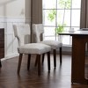 Hrinhom Set of 2 Upholstered Linen Dining Chairs,Kitchen Chairs with Wood Legs - 4 of 4