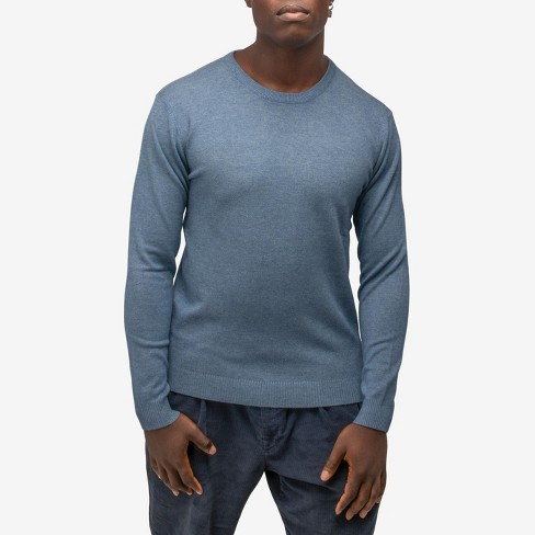 X Ray Men s Big And Tall Basic Crewneck Sweater In Heather Slate