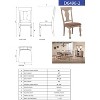 Kings Brand Almon 2 Tone Brown Wood Upholstered Dinette Dining Room Chairs, Set of 2 - 3 of 4