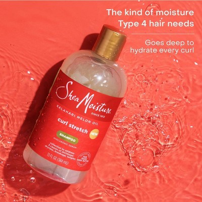 SheaMoisture Curl Stretch Shampoo Kalahari Melon Oil & Marula Oil Infused with Hyaluronic Serum for Type 4 Hair - 13 fl oz