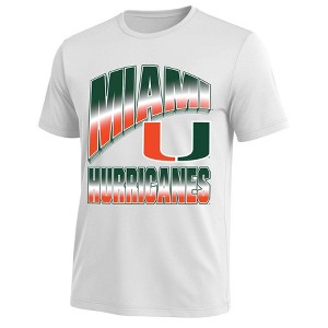 NCAA Miami Hurricanes Men's White Short Sleeve T-Shirt - XL : Target