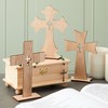 Bright Creations 12 Pack Wooden Crosses for Crafts, Unfinished Wood Crosses for Centerpieces, Decor (3 Sizes) - 2 of 4