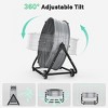 Etust 24" Industrial Drum Fan, High Velocity 3-Speed, 320W, 360° Swivel floor fan with 2 Wheels for Patio, Garage, Black - 2 of 4
