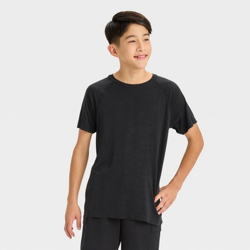 Boys' Seamless Solid T-shirt - All In Motion™ Black M : Target