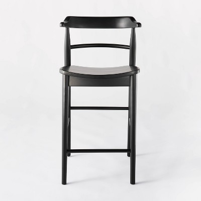 Kaysville Curved Back Wood Counter Height Barstool