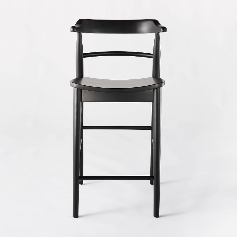 Kaysville Curved Back Wood Counter Height Barstool - Threshold™ designed with Studio McGee, 4 of 14