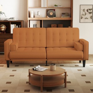 Kayamas 70" Small Loveseat Sofa Small Couch for Living Room, Comfy Love Seat with Removable Washable Cover and Solid Wood Frame - 1 of 4