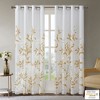 VYNXARIA 50x84" Modern Gold Botanical Burnout Curtain Panel - 65% Rayon, 35% Polyester(Single Panel Only) - 4 of 4