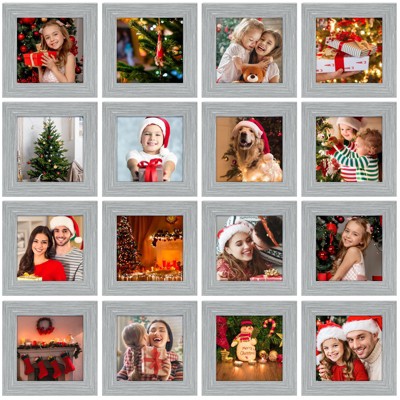 Golden State Art 6x6 Gray Wood Picture Frame 0.84 Inch Thickness - Pack of 16