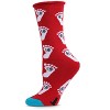 Memoi Back On Your Feet Greeting Card Crew Socks Red One Size - 2 of 4