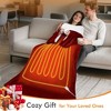 Tirrinia Heated Blanket Wearable Electric Blanket, Plush Fleece Heating Blanket, Electric Throw Blanket for 5 Heating Levels, Winter Cozy Gift - 2 of 4