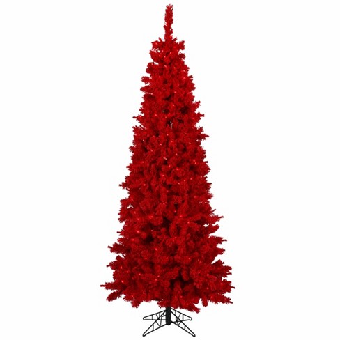 Vickerman Flocked Red Fir Artificial Christmas Tree : Target