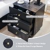 SinCiDo Fluted Nightstand with Charging Station, 21.65" Wide Modern Wood Bedside Table w/3 Storage Drawers for Bedroom, Living Room - 4 of 4