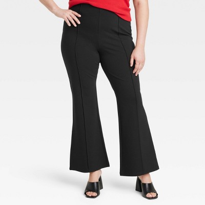 Women's High-rise Pull-on Flare Pants - A New Day™ Black 4x : Target