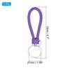 Unique Bargains Braided PU Leather Keychain with Stainless Steel Key Ring - 2 of 3
