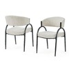 Lyngins Contemporary Armchair Dining Chairs (Set of 2) – Kitchen Chair with Upholstered Seat/Back & Sturdy Metal Legs for Living Room - 2 of 4