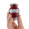 Reminded Small Cremation Keepsake Urns for Human Ashes, Set of 4 Silver Miniature Urns with Velvet Case and Bags - 2 of 4