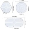 JDICTION 3-Piece Silicone Mold Set for DIY Epoxy Resin Coasters with Round Oval Hexagon, Trays, & Decorative Crafts - 2 of 4