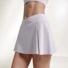 Anna-Kaci Active Women's V Crossover Waist Tennis Skort with Built-In Shorts and White Trim Detail - 4 of 4