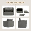 Oversized Swivel Accent Chair, 360-Degree Rotation Comfortable Seating, Single Bedroom Sofa Chair High Back, Wide Seat - 4 of 4