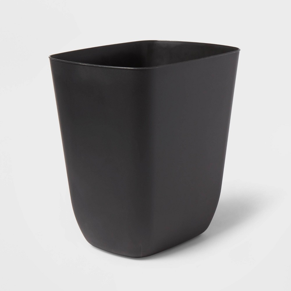 Photos - Barware 3gal Open Vanity Waste Basket Black - Brightroom™