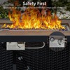 44 Inch Propane Fire Pit Table, 50000BTU Rectangle Fire Table with Cover & Rain Cover, Sturdy Steel and Iron Fence Surface, CSA Safety Certified - 3 of 4