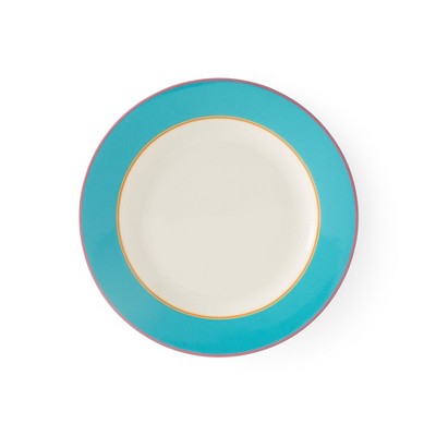 Kit Kemp by Spode 9.5" Calypso Side/Salad Plate, Vibrant Colors, Porcelain, Dishwasher and Microwave Safe, Ideal for Appetizers, Dessert, Snacks