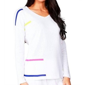 Women's Long Sleeve V-Neck Top - ANGEL - 1 of 2