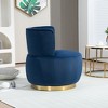 360 Degree Swivel Cuddle Barrel Accent Sofa Chairs with Wide Upholstered - 3 of 4