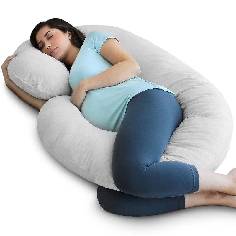 PharMeDoc Pregnancy Pillows C-Shape Full Body Maternity Pillow, Jersey Cover, 3 of 10