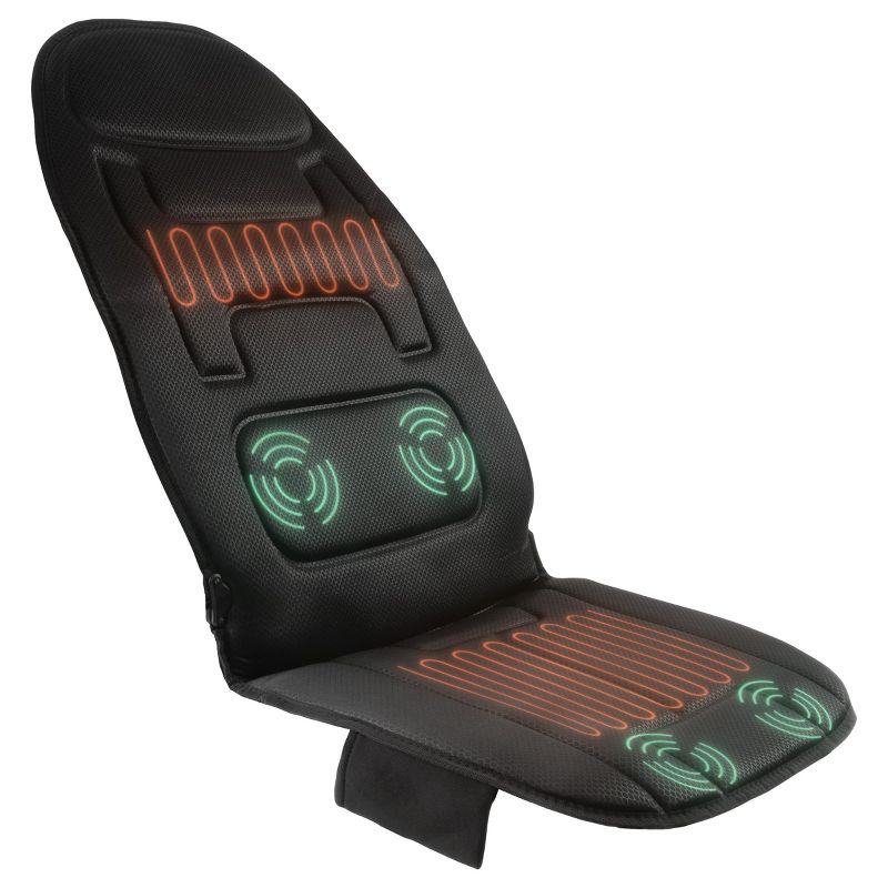 Stalwart 12V Heated Massage Chair Pad for Car Seat, 3 of 8