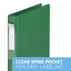 Davis Group 6pk 5/8" Premium Economy Round Ring Binders Green: Polypropylene Hard Cover, 100 Sheet Capacity, 2 Pockets - 3 of 4