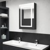 vidaXL Bathroom Cabinet Mirrored Bathroom Vanity Wall Mounted Medicine Cabinet - Shining Black - 2 of 4