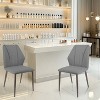 Set of 2 Upholstered Dining Room Chair with Microfiber PU Leather Cover Kitchen High Back Armless Side Chairs for Dining Rooms - 2 of 4