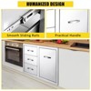 Stainless Steel Outdoor Kitchen Cabinet Door Set - Left Drawer + Right Door , NSF Double Wall, Includes Vent Panel for Grill/BBQ Islands & Fire Pits - 4 of 4
