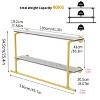 2 In 1 Heavy Duty Industrial Pipe Clothes Rail Floating Wall Mounted Hanging Display Closet Storage Shelf for Bedroom Laundry Room - 3 of 4