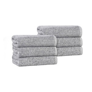 Viscose Cotton Blend Medium Weight Soft Textured Ribbed Towel Set by Blue Nile Mills - 1 of 4