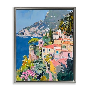 Stupell Industries Scenic Italian Coast Floating Frame Canvas Art - 1 of 4