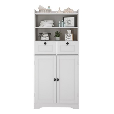 Hyleory Modern MDF Storage Cabinet with Adjustable Shelves - Versatile & Durable Home Organizer