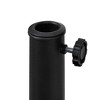 vidaXL Resin and Steel Round Parasol Base - Sturdy and Durable Umbrella Stand with Easy Assembly, Suitable for 1.5"/2" Umbrella - Black - 3 of 4