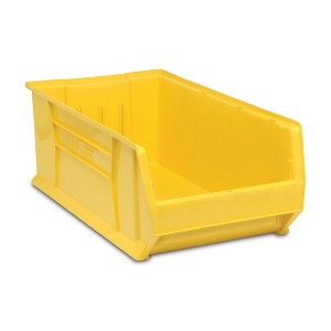 Quantum Storage Systems Hulk 30" Container, 29-7/8"L X 18-1/4"W X 12"H, Stackable, Polypropylene, Yellow, Made In Usa - 1 of 2